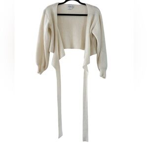 Polly | Ivory Wrap Sweater